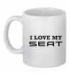 Чашка керамическая Love my Seat Белый фото