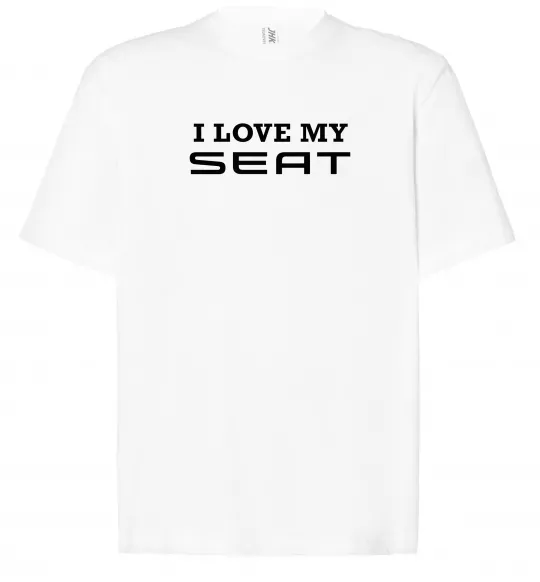 Футболка Оверсайз Love my Seat Білий фото