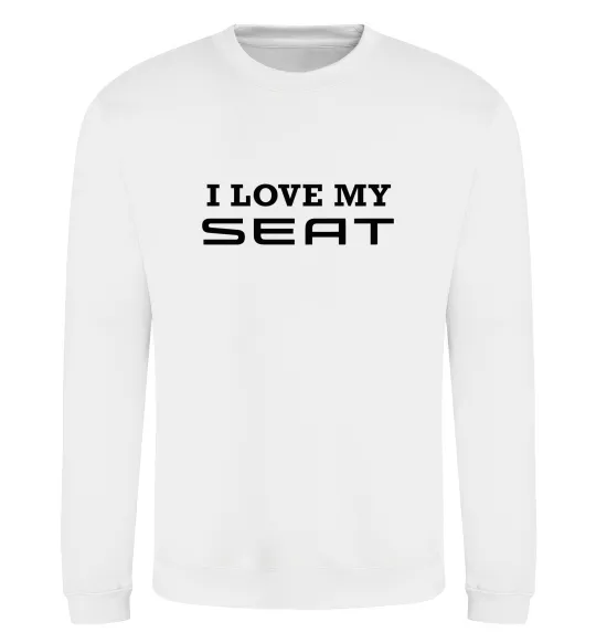 Світшот Love my Seat Білий фото