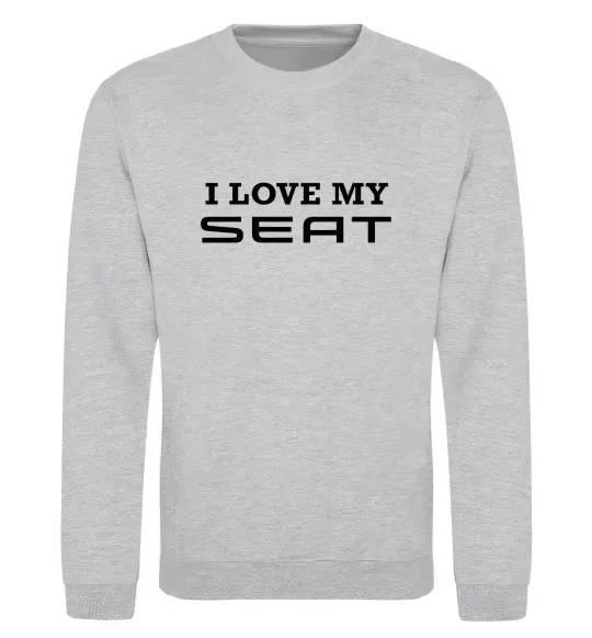 Світшот Love my Seat Сірий меланж фото