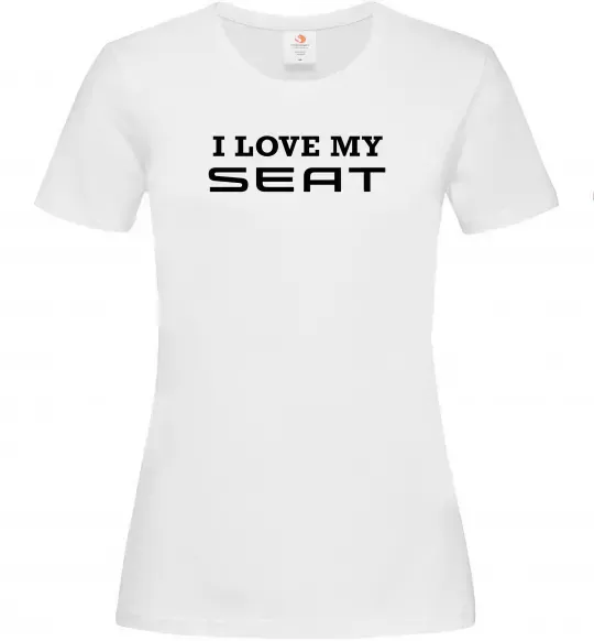 Женская футболка Love my Seat Белый фото