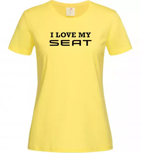 Женская футболка Love my Seat Лимонный фото