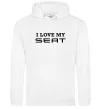 Чоловіча толстовка (худі) Love my Seat Білий фото