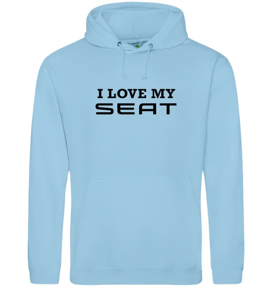 Мужская толстовка (худи) Love my Seat Голубой фото