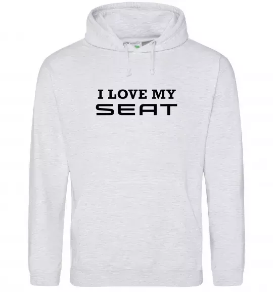 Жіноча толстовка (худі) Love my Seat Сірий меланж фото