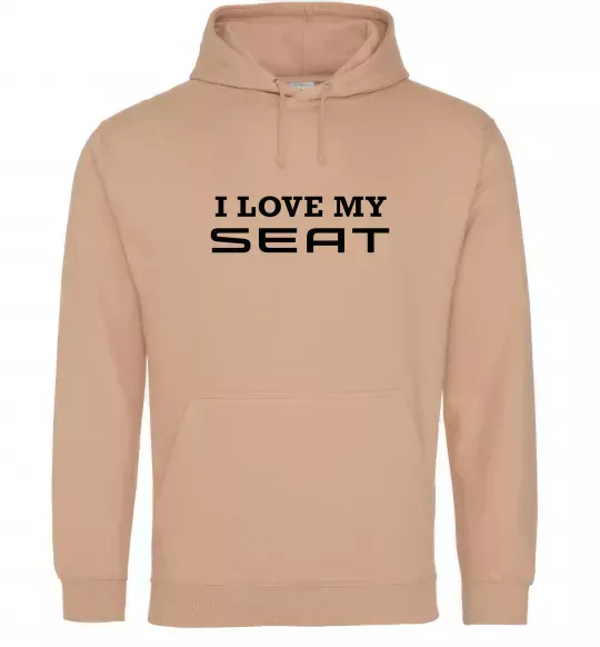 Жіноча толстовка (худі) Love my Seat Пісочний фото