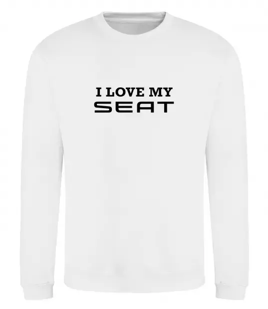 Світшот Love my Seat Білий фото
