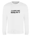 Світшот Love my Seat Білий фото