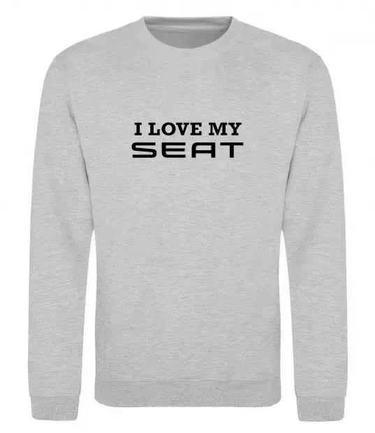 Світшот Love my Seat Сірий меланж фото