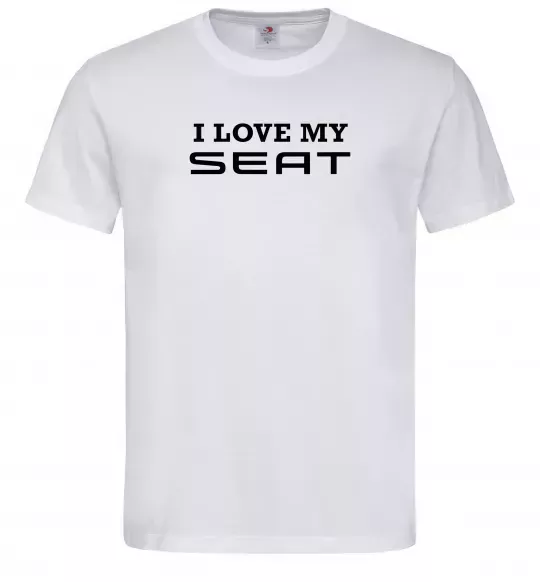 Чоловіча футболка Love my Seat Білий фото