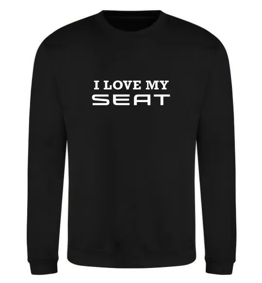Світшот Love my Seat Чорний фото