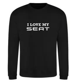 Свитшот I Love Seat Черный фото