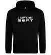 Чоловіча толстовка (худі) Love my Seat Чорний фото