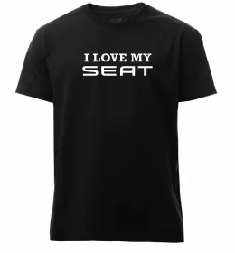 Мужская премиум футболка I <3 Seat Белый фото