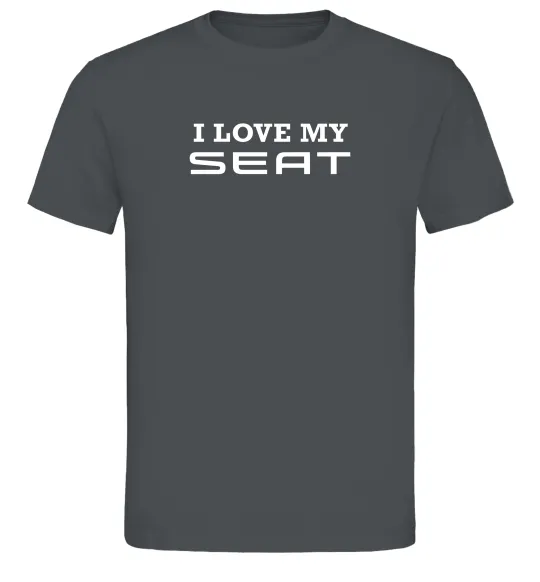 Чоловіча футболка Love my Seat Графіт фото