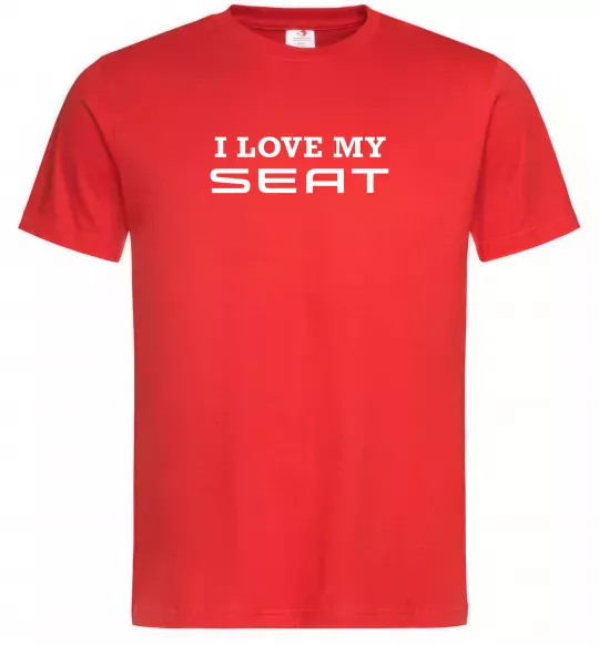 Чоловіча футболка Love my Seat Червоний фото