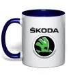 Чашка с цветной ручкой Skoda Глубокий темно-синий фото