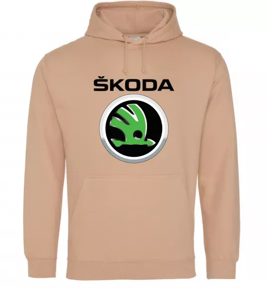 Чоловіча толстовка (худі) Skoda Пісочний фото