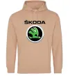 Чоловіча толстовка (худі) Skoda Пісочний фото