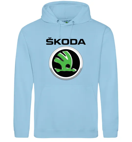 Мужская толстовка (худи) Skoda Голубой фото