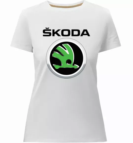 Жіноча преміум футболка Skoda Білий фото
