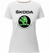 Жіноча преміум футболка Skoda Білий фото