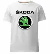 Мужская премиум футболка Skoda Белый Мужская премиум футболка Skoda Белый фото