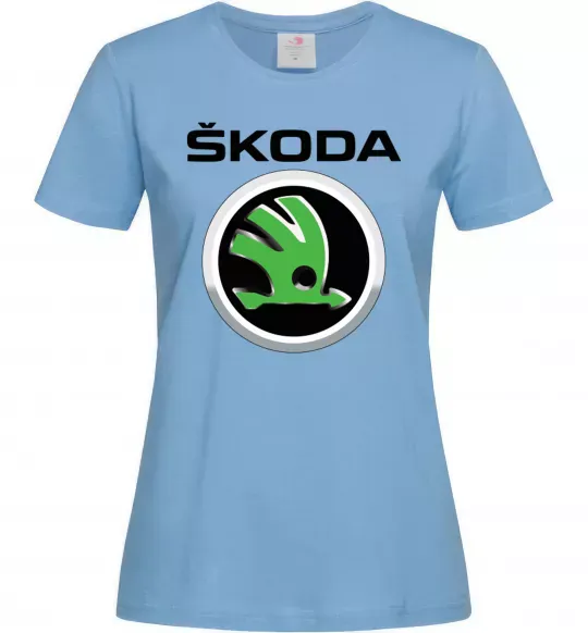Жіноча футболка Skoda Блакитний фото