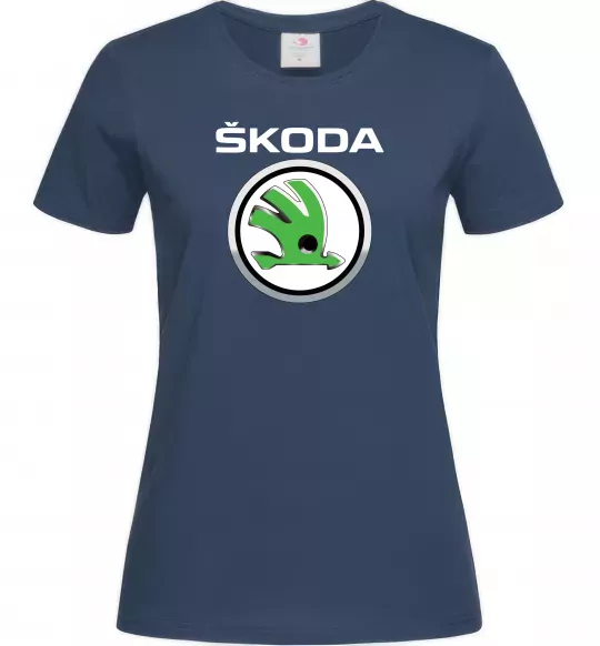 Жіноча футболка Skoda Темно-синій фото