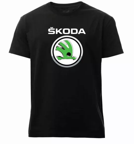 Мужская премиум футболка Skoda Черный фото