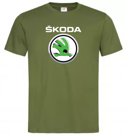 Чоловіча футболка Skoda Оливковий фото
