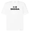 Футболка Оверсайз I <3 Skoda Білий фото