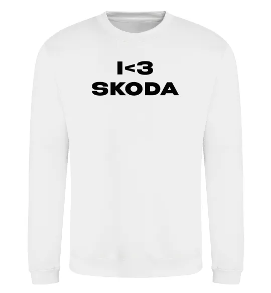 Світшот I <3 Skoda Білий фото