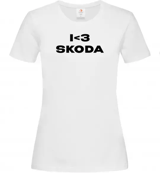 Жіноча футболка I <3 Skoda Білий фото