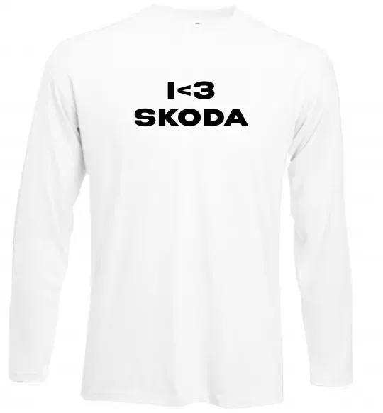 Лонгслив I <3 Skoda Белый фото