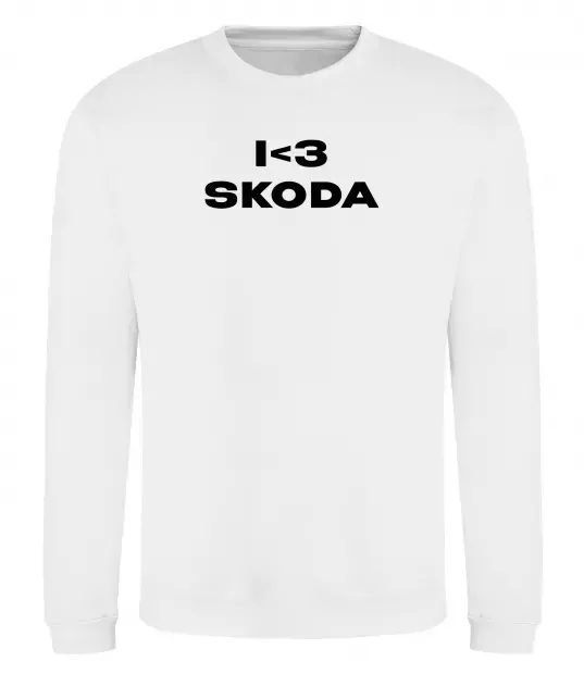 Світшот I <3 Skoda Білий фото