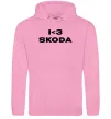 Чоловіча толстовка (худі) I <3 Skoda Рожевий фото