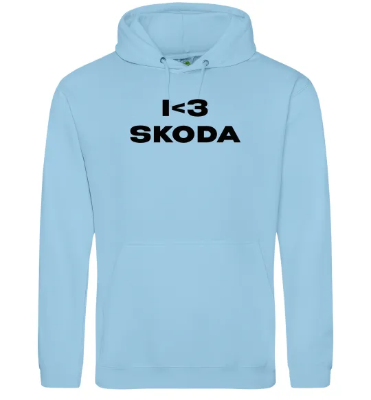 Жіноча толстовка (худі) I <3 Skoda Блакитний фото
