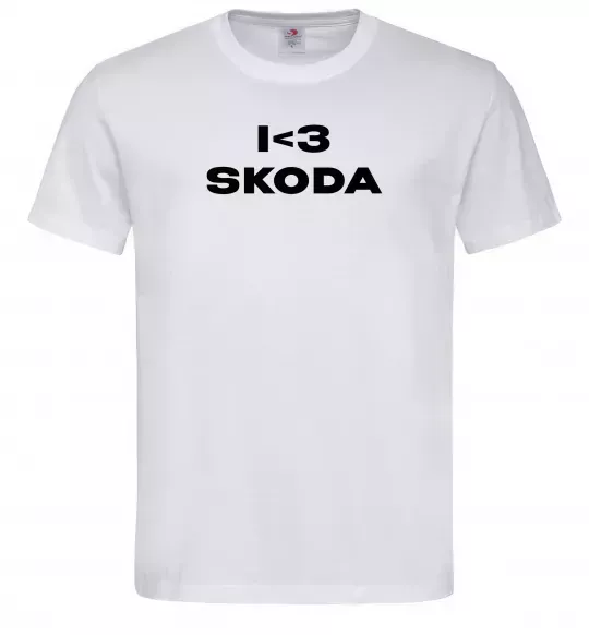 Чоловіча футболка I <3 Skoda Білий фото