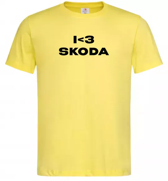 Чоловіча футболка I <3 Skoda Лимонний фото