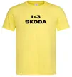 Чоловіча футболка I <3 Skoda Лимонний фото