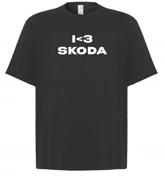 Футболка Оверсайз I <3 Skoda Чорний фото