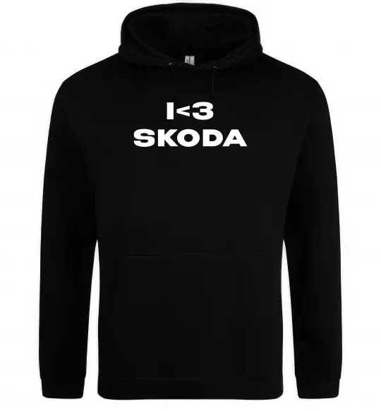 Мужская толстовка (худи) I <3 Skoda Черный фото