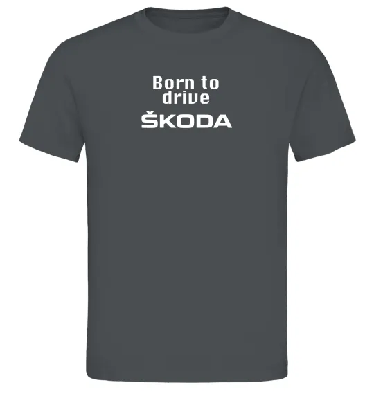 Мужская футболка Born to drive Skoda Графит фото
