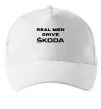 Кепка Real men drive Skoda Білий фото