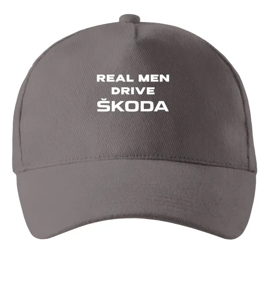 Кепка Real men drive Skoda Серый фото