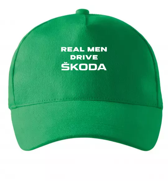 Кепка Real men drive Skoda Зелений фото