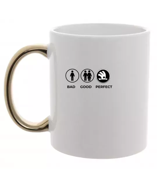 Чашка с цветной ручкой Good-Perfect Skoda Золото фото