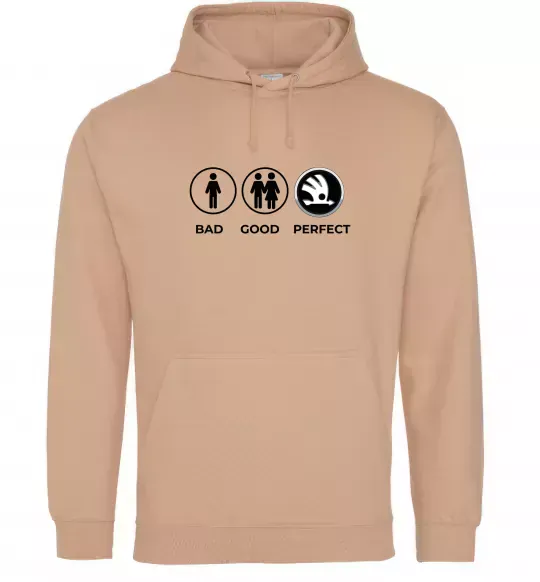 Мужская толстовка (худи) Good-Perfect Skoda Песочный фото