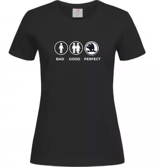 Жіноча футболка Good-Perfect Skoda Чорний фото